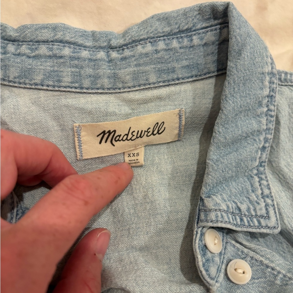 Madewell Light Blue Denim button down